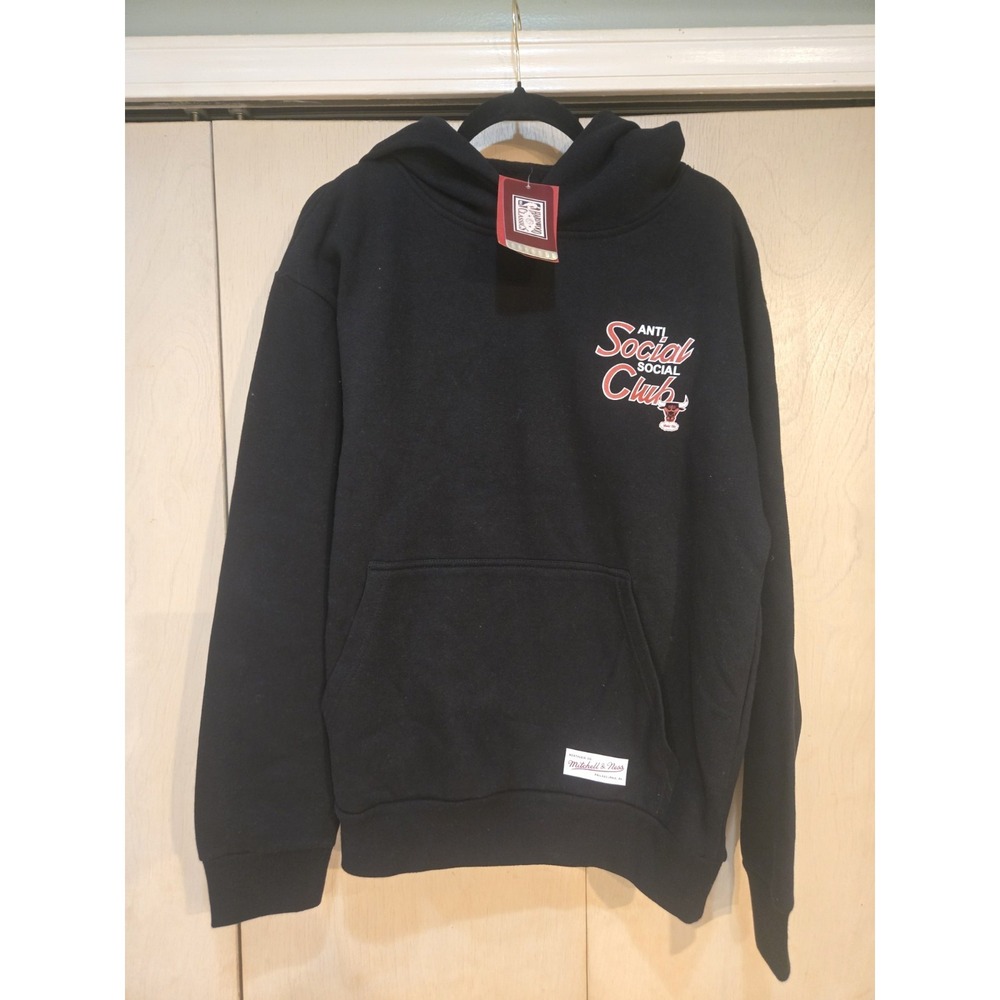 Anti Social Social Club x Mitchell & Ness Chicago Bulls Hoodie Windy City NWT